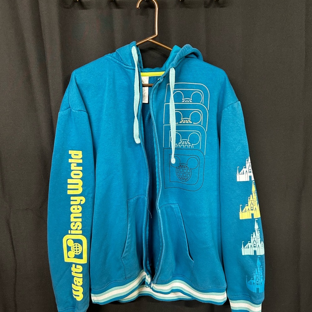 Disney Blue and Lime Zippered Jacket